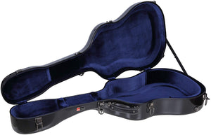 Crossrock Fiberglass Guitar Case - Dreadnought (CRF2021DBK)