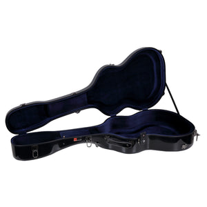 Crossrock Fiberglass Guitar Case - OM/000 (CRF2021OMBK)